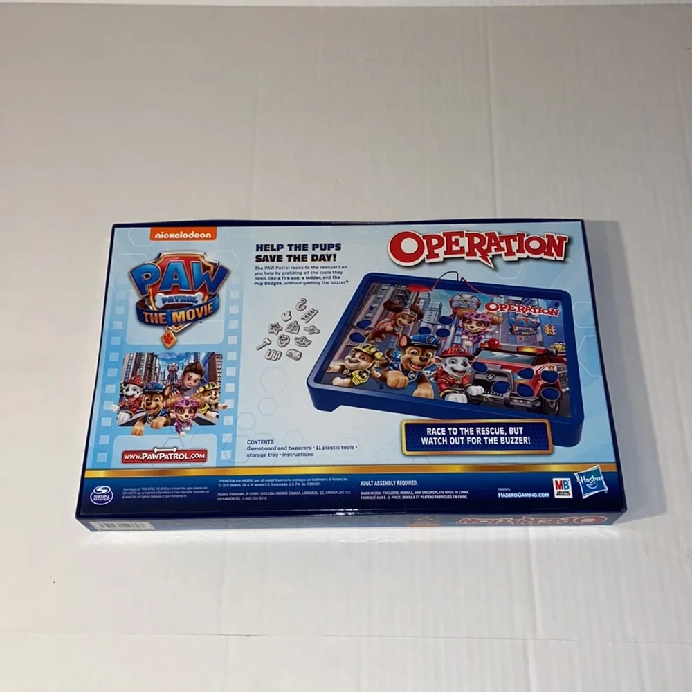 Hasbro Nickelodeon Paw Patrol The Movie Operation Game New